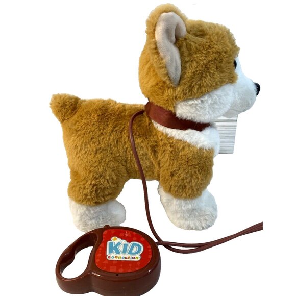 Kid Connection Walking Pet Dog Corgi Barks Tail Wags Brown White 10" Plush - Picture 6 of 9